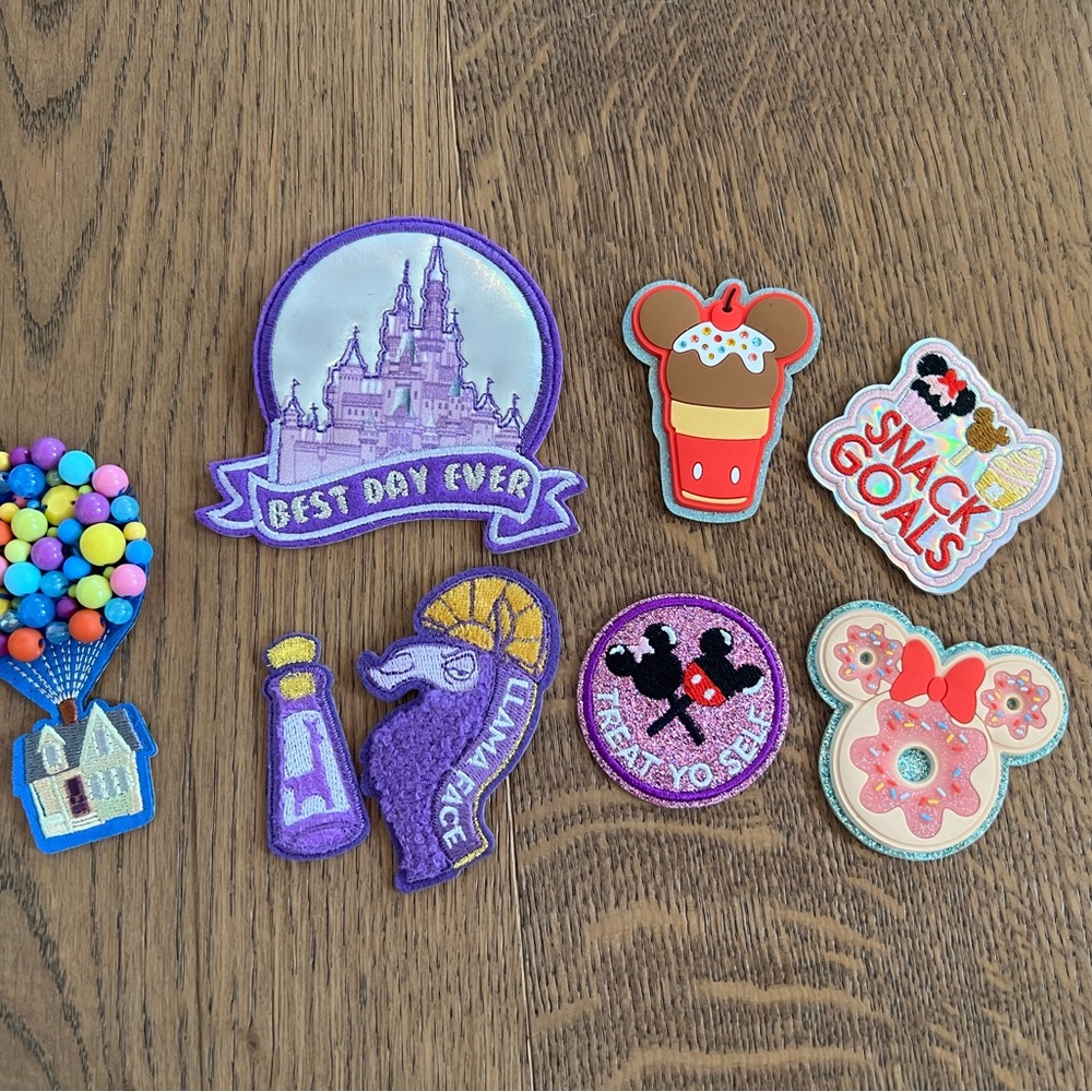 Disney patched lot of 8 sew on or stick on